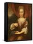 Portrait of a Lady Holding a Chain-Caspar Netscher-Framed Stretched Canvas