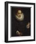 Portrait of a Lady Holding a Portrait Miniature of a Gentleman-Lodovico Carracci-Framed Giclee Print