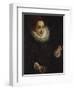 Portrait of a Lady Holding a Portrait Miniature of a Gentleman-Lodovico Carracci-Framed Giclee Print