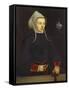 Portrait of a Lady, in a Black Dress and Holding a Crucifix-Ludger Tom Ring (Follower of)-Framed Stretched Canvas