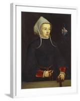 Portrait of a Lady, in a Black Dress and Holding a Crucifix-Ludger Tom Ring (Follower of)-Framed Giclee Print