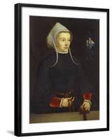 Portrait of a Lady, in a Black Dress and Holding a Crucifix-Ludger Tom Ring (Follower of)-Framed Giclee Print