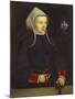 Portrait of a Lady, in a Black Dress and Holding a Crucifix-Ludger Tom Ring (Follower of)-Mounted Giclee Print