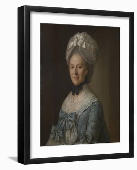 Portrait of a Lady in a Blue Dress, Possibly Mrs Mary Barnardiston-Nathaniel Hone-Framed Giclee Print