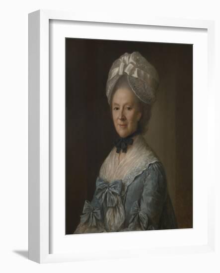 Portrait of a Lady in a Blue Dress, Possibly Mrs Mary Barnardiston-Nathaniel Hone-Framed Giclee Print