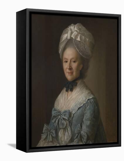 Portrait of a Lady in a Blue Dress, Possibly Mrs Mary Barnardiston-Nathaniel Hone-Framed Stretched Canvas