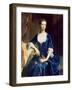 Portrait of a Lady in a Blue Velvet Dress-Charles Jervas-Framed Giclee Print