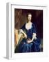 Portrait of a Lady in a Blue Velvet Dress-Charles Jervas-Framed Giclee Print