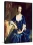 Portrait of a Lady in a Blue Velvet Dress-Charles Jervas-Stretched Canvas