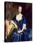 Portrait of a Lady in a Blue Velvet Dress-Charles Jervas-Stretched Canvas