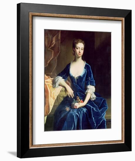 Portrait of a Lady in a Blue Velvet Dress-Charles Jervas-Framed Giclee Print