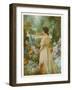 Portrait of a Lady in a Garden-null-Framed Art Print