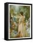 Portrait of a Lady in a Garden-null-Framed Stretched Canvas