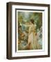 Portrait of a Lady in a Garden-null-Framed Art Print