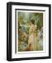 Portrait of a Lady in a Garden-null-Framed Art Print