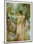 Portrait of a Lady in a Garden-null-Mounted Art Print