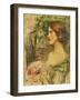 Portrait of a Lady in a Green Dress-John William Waterhouse-Framed Giclee Print