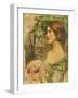 Portrait of a Lady in a Green Dress-John William Waterhouse-Framed Giclee Print