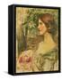 Portrait of a Lady in a Green Dress-John William Waterhouse-Framed Stretched Canvas