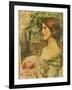 Portrait of a Lady in a Green Dress-John William Waterhouse-Framed Giclee Print