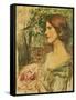 Portrait of a Lady in a Green Dress-John William Waterhouse-Framed Stretched Canvas