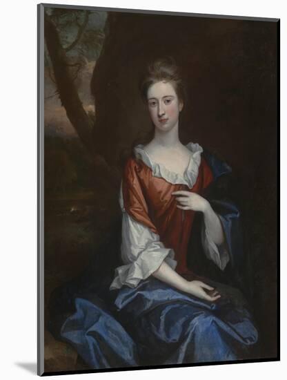 Portrait of a Lady in a Red Dress-Godfrey Kneller-Mounted Giclee Print