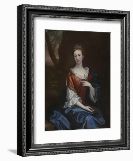 Portrait of a Lady in a Red Dress-Godfrey Kneller-Framed Giclee Print