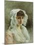 Portrait of a Lady in a White Bonnet-Gustave Jacquet-Mounted Giclee Print