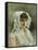 Portrait of a Lady in a White Bonnet-Gustave Jacquet-Framed Stretched Canvas