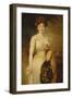 Portrait of a Lady in a White Dress, 1909-George Elgar Hicks-Framed Giclee Print