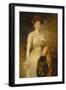 Portrait of a Lady in a White Dress, 1909-George Elgar Hicks-Framed Giclee Print