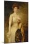 Portrait of a Lady in a White Dress, 1909-George Elgar Hicks-Mounted Giclee Print