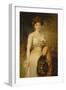 Portrait of a Lady in a White Dress-George Elgar Hicks-Framed Giclee Print