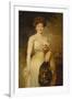 Portrait of a Lady in a White Dress-George Elgar Hicks-Framed Giclee Print