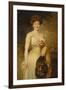 Portrait of a Lady in a White Dress-George Elgar Hicks-Framed Giclee Print