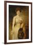 Portrait of a Lady in a White Dress-George Elgar Hicks-Framed Giclee Print