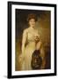 Portrait of a Lady in a White Dress-George Elgar Hicks-Framed Giclee Print