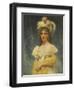 Portrait of a Lady in a Yellow Shawl-Konstantin Yegorovich Makovsky-Framed Giclee Print