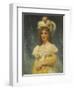 Portrait of a Lady in a Yellow Shawl-Konstantin Yegorovich Makovsky-Framed Giclee Print