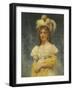 Portrait of a Lady in a Yellow Shawl-Konstantin Yegorovich Makovsky-Framed Giclee Print