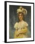 Portrait of a Lady in a Yellow Shawl-Konstantin Yegorovich Makovsky-Framed Giclee Print