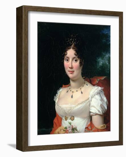 Portrait of a Lady in an Empire Dress-Francois Gerard-Framed Giclee Print