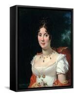 Portrait of a Lady in an Empire Dress-Francois Gerard-Framed Stretched Canvas