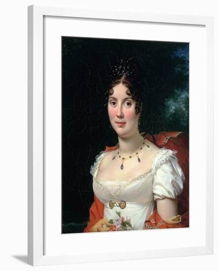 Portrait of a Lady in an Empire Dress-Francois Gerard-Framed Giclee Print