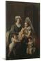 Portrait of a Lady, in an Interior with Her Nurse and Three Children-Anicet-Charles Lemonnier-Mounted Giclee Print