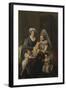 Portrait of a Lady, in an Interior with Her Nurse and Three Children-Anicet-Charles Lemonnier-Framed Giclee Print