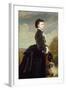 Portrait of a Lady in Black with a Dog, 1875-James Archer-Framed Giclee Print