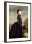 Portrait of a Lady in Black with a Dog, 1875-James Archer-Framed Giclee Print