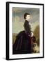 Portrait of a Lady in Black with a Dog, 1875-James Archer-Framed Giclee Print