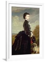 Portrait of a Lady in Black with a Dog, 1875-James Archer-Framed Giclee Print